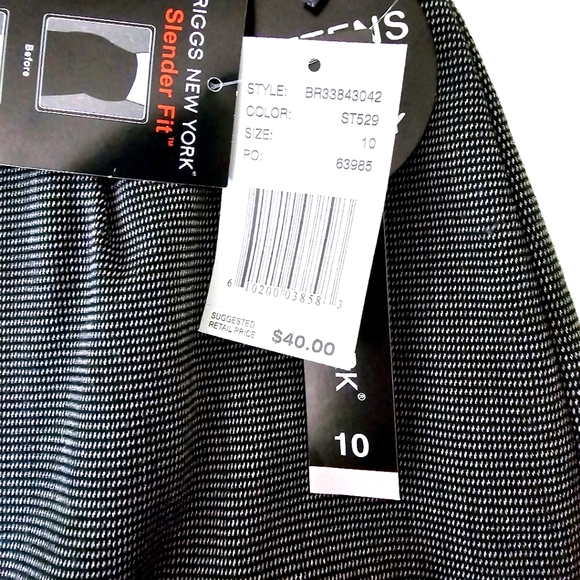 Briggs New York slender fit pencil skirt size 10 gray tweed tummy control NWT - Picture 9 of 9